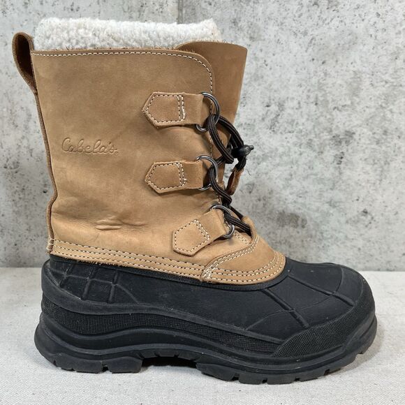 Cabela’s Mens Sz 6M Snow Pac Waterproof 3M Thinsulate Boots Leather Uppers Lined - Picture 3 of 11